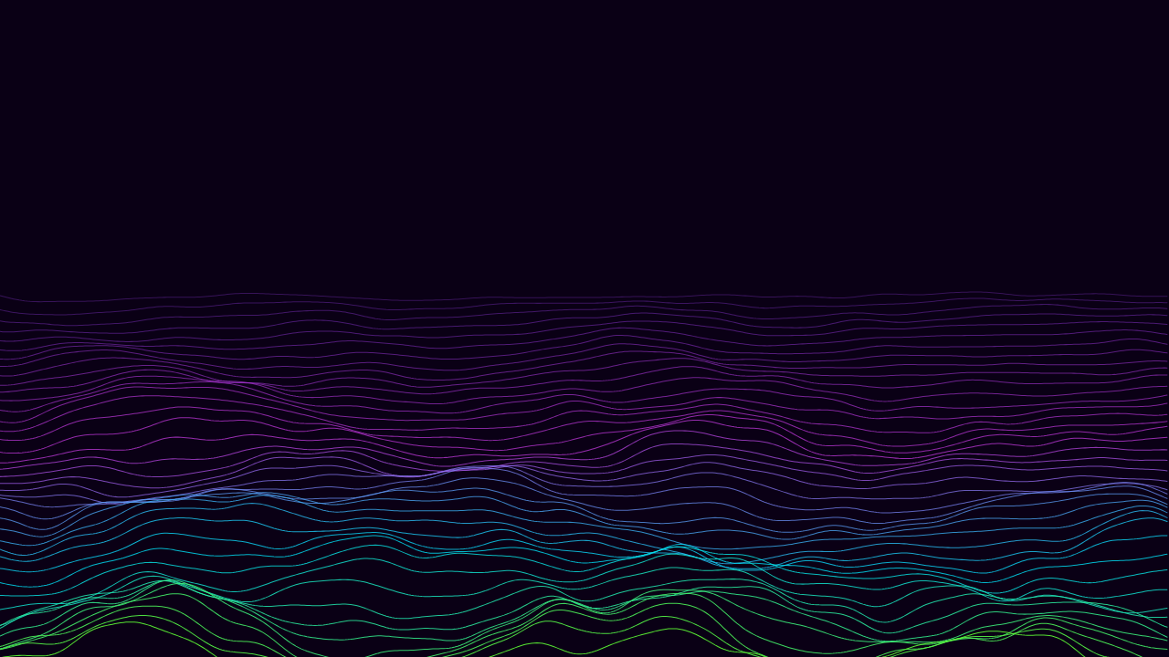 Flow Lines pattern wallpaper in the Cyber Pulse palette - cover art for "21:9 vs 32:9: Which Ultrawide Should You Actually Buy?", made with PattrnLab.