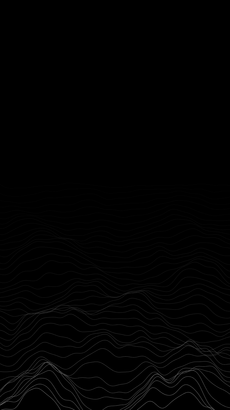 Flow Lines wallpaper in the True Black palette at 1440x2560, generated with PattrnLab.