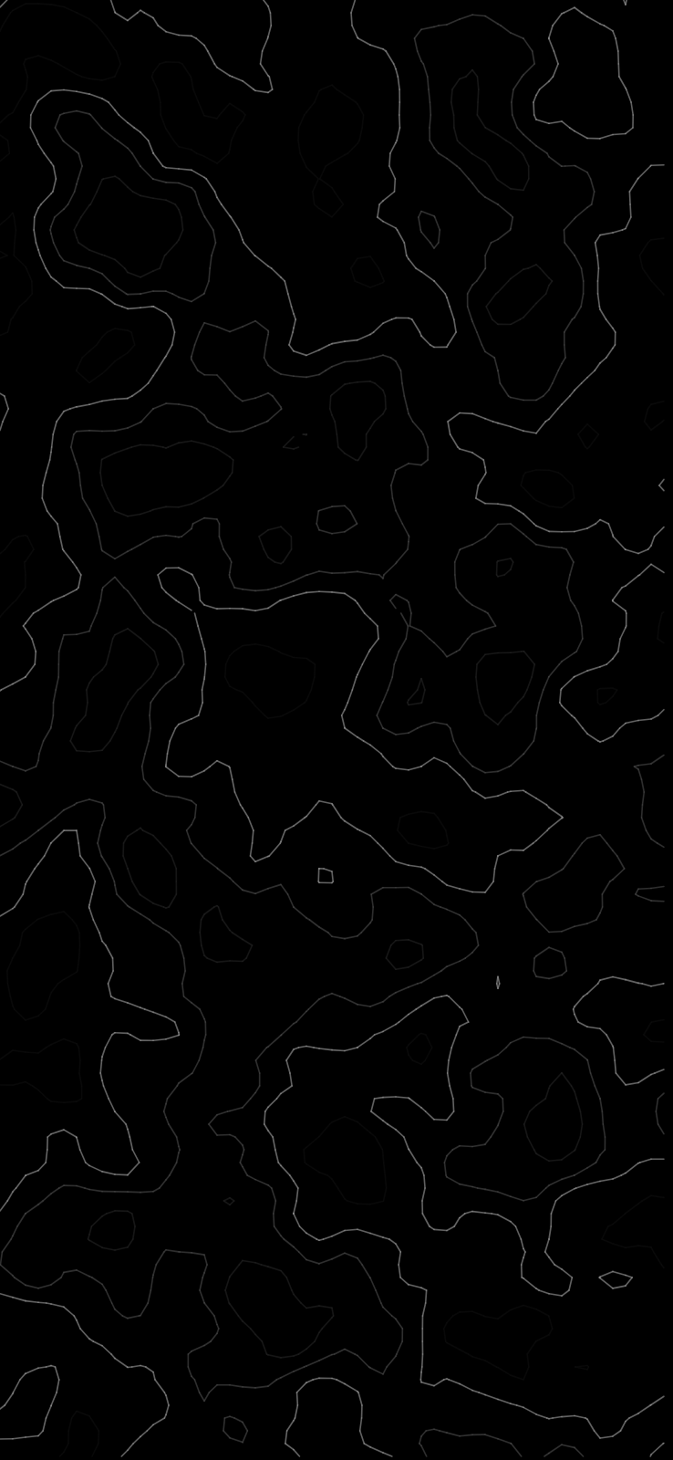 Topography wallpaper in the True Black palette at 1290x2796, generated with PattrnLab.
