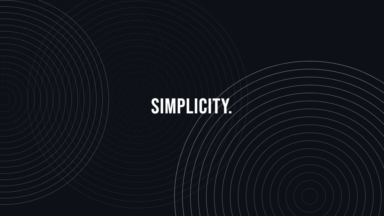 Ripples pattern wallpaper in midnight tones with text overlay - part of the Minimal Monochromes collection, made with PattrnLab.