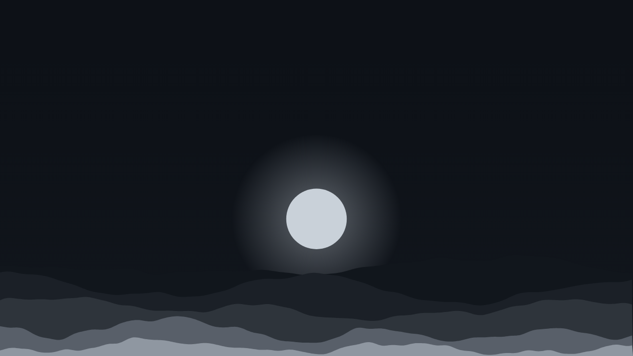 Moonrise pattern wallpaper in midnight tones - part of the Modern & Minimal collection, made with PattrnLab.