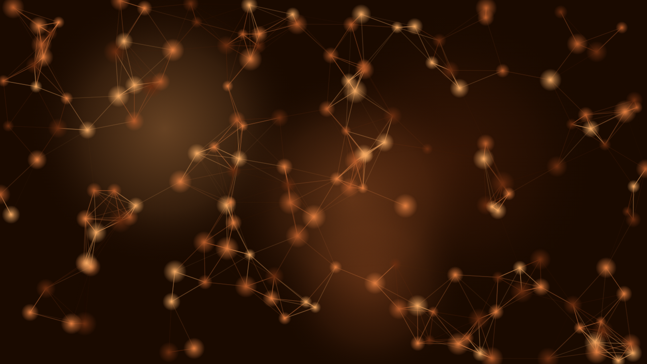 Constellation pattern wallpaper in autumn ember tones - part of the Earth & Canopy collection, made with PattrnLab.
