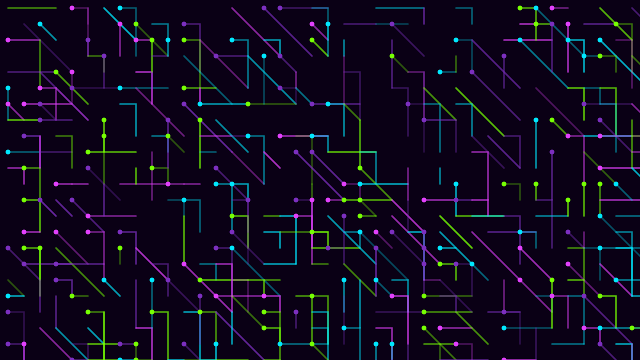 Circuits pattern wallpaper in cyber pulse tones - part of the Cyberpunk & Neon collection, made with PattrnLab.