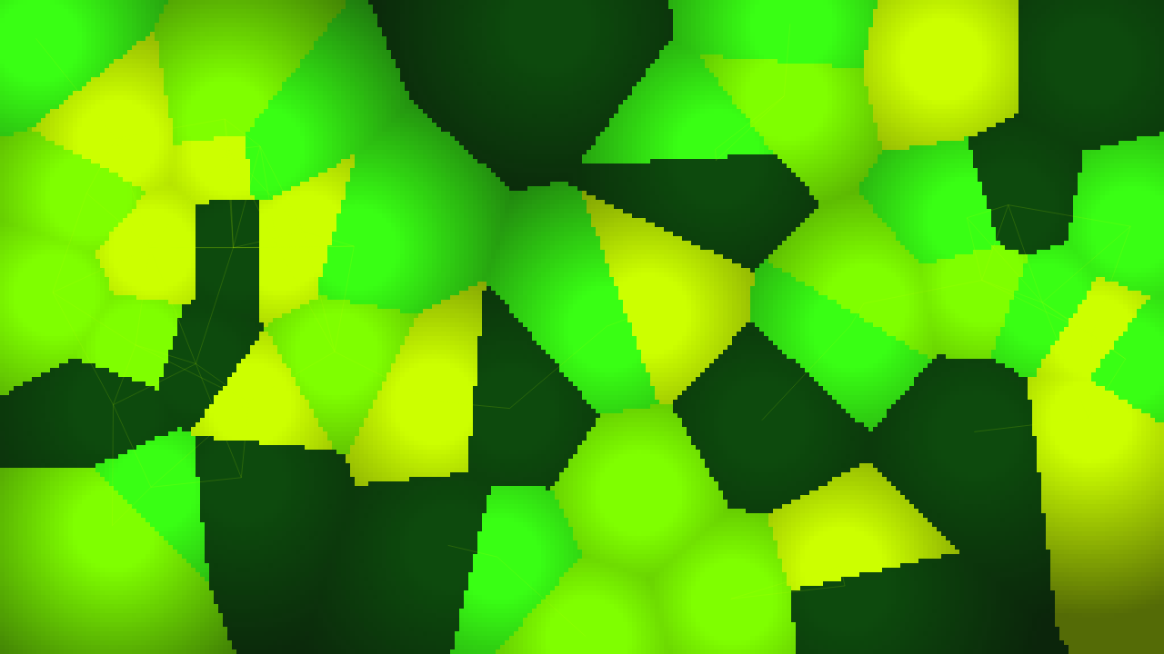Crystals pattern wallpaper in toxic glow tones - part of the Cyberpunk & Neon collection, made with PattrnLab.