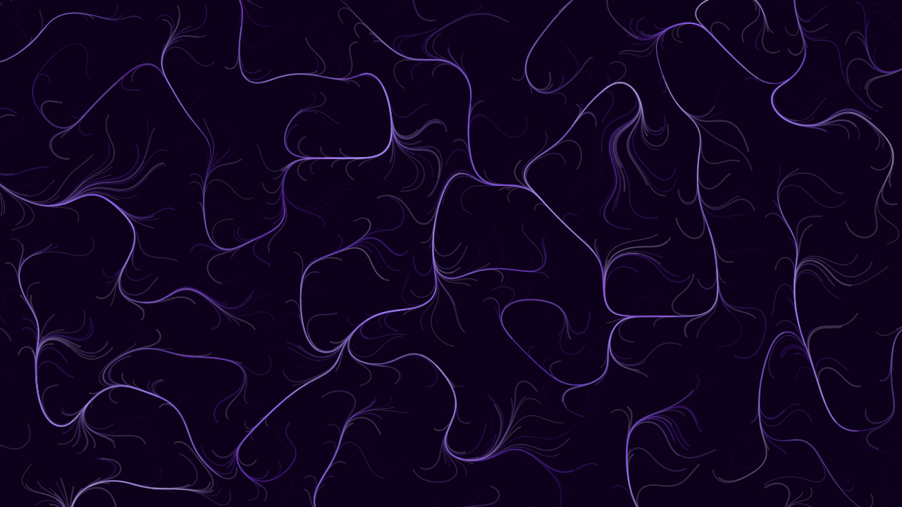 Flow Field pattern wallpaper in electric violet tones - part of the Cyberpunk & Neon collection, made with PattrnLab.