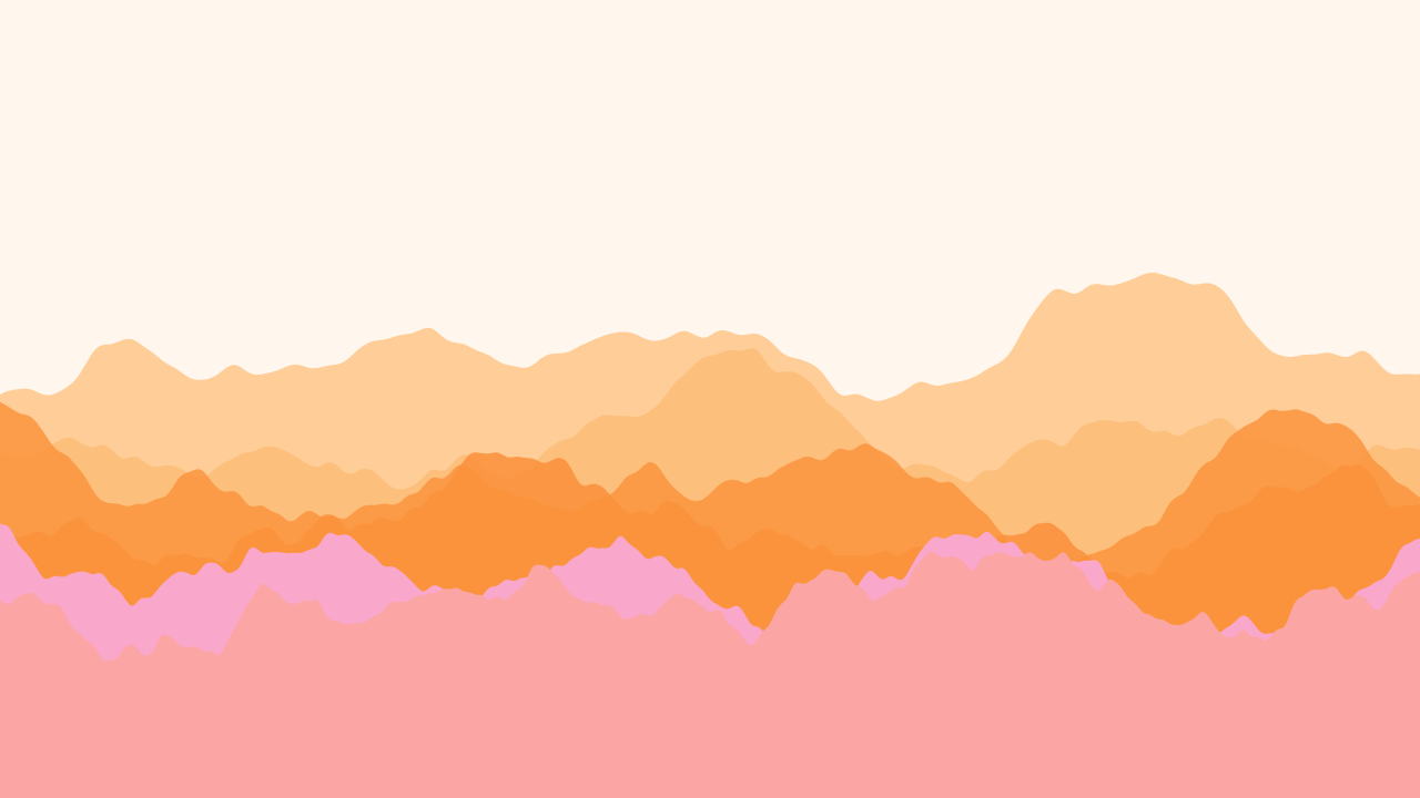 Terrain pattern wallpaper in peach glow tones - part of the Soft Pastels collection, made with PattrnLab.