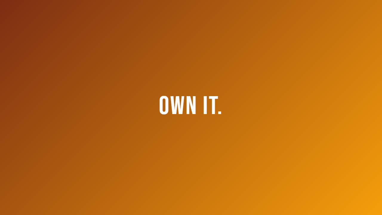 #7c2d12 to #f59e0b gradient wallpaper with text overlay - part of the Text Wallpapers collection, made with PattrnLab.