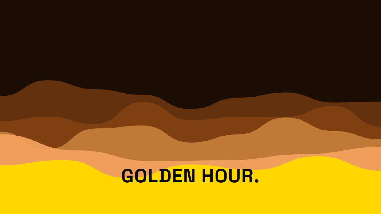 Dunes pattern wallpaper in desert sunset tones with text overlay, made with PattrnLab.