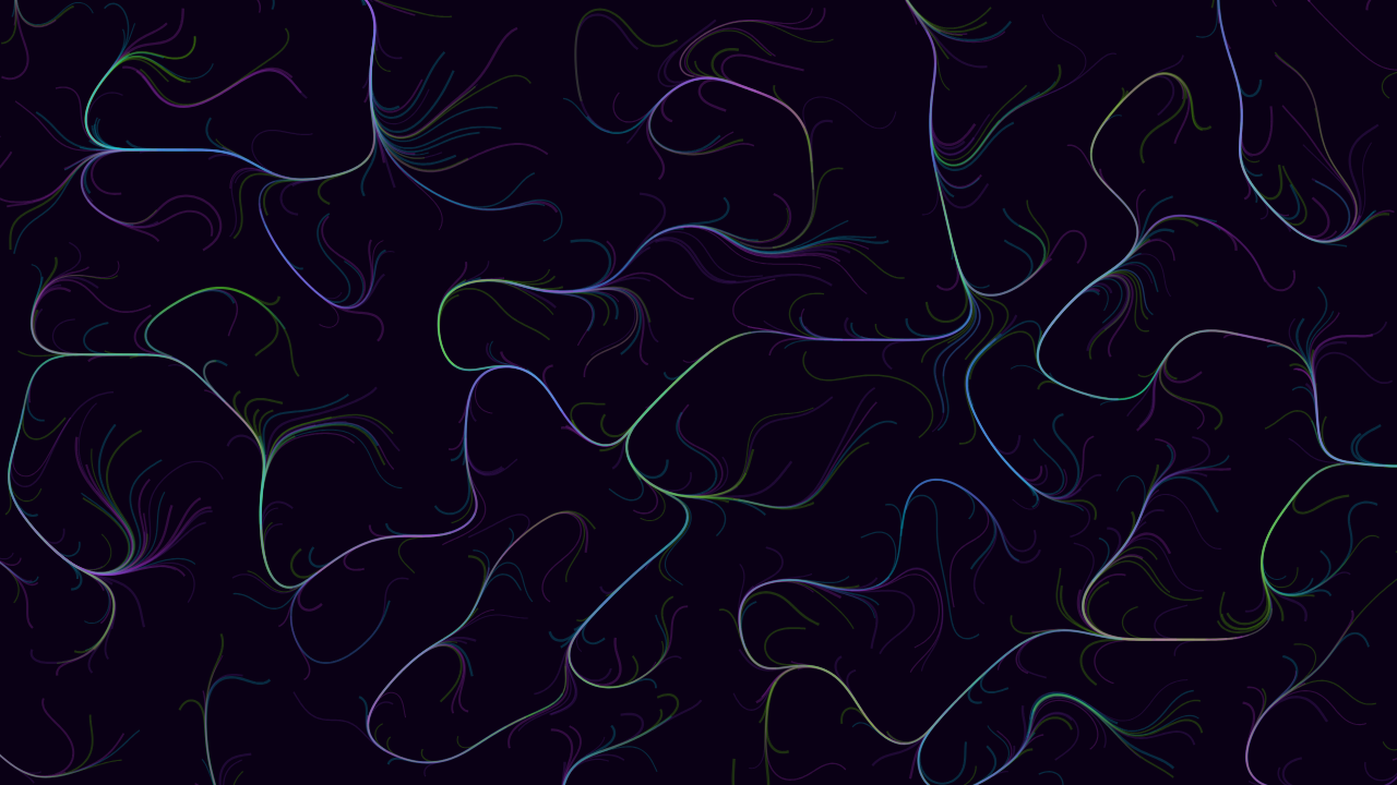 Flow Field pattern wallpaper in cyber pulse tones - part of the 4K Wallpaper - Abstract, Dark & Minimal Backgrounds collection, made with PattrnLab.