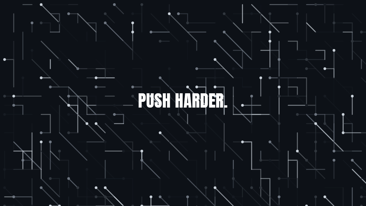 Circuits pattern wallpaper in midnight tones with text overlay - part of the 4K Wallpaper - Abstract, Dark & Minimal Backgrounds collection, made with PattrnLab.
