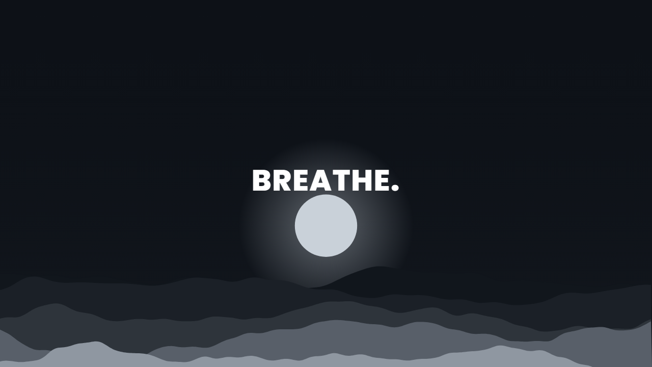Moonrise pattern wallpaper in midnight tones with text overlay - part of the 4K Wallpaper - Abstract, Dark & Minimal Backgrounds collection, made with PattrnLab.