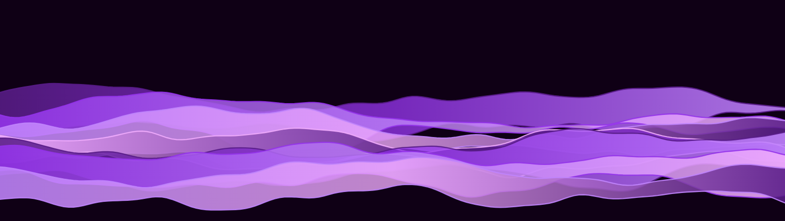 Ribbons pattern wallpaper in cosmic nebula tones - part of the Dual Monitor Wallpaper - Matching Pairs for 2 Screens collection, made with PattrnLab.