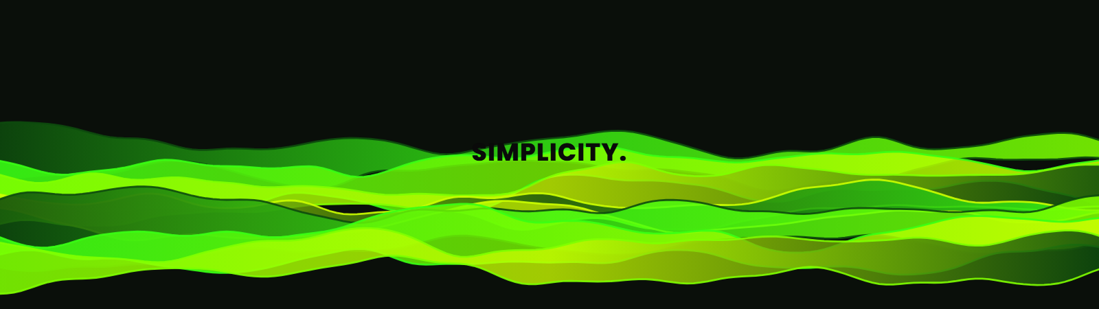 Ribbons pattern wallpaper in toxic glow tones with text overlay - part of the Dual Monitor Wallpaper - Matching Pairs for 2 Screens collection, made with PattrnLab.