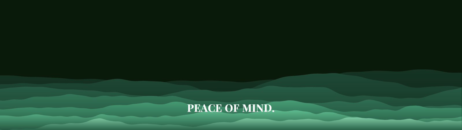 Misty Ridges pattern wallpaper in forest canopy tones with text overlay - part of the Dual Monitor Wallpaper - Matching Pairs for 2 Screens collection, made with PattrnLab.