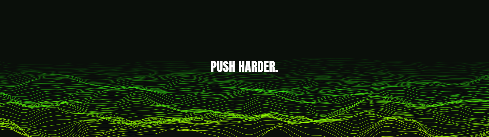 Flow Lines pattern wallpaper in toxic glow tones with text overlay - part of the Dual Monitor Wallpaper - Matching Pairs for 2 Screens collection, made with PattrnLab.