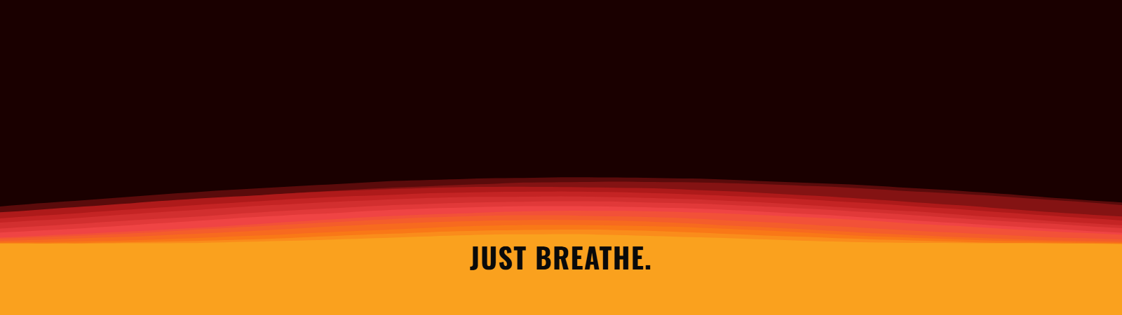 Horizon Waves pattern wallpaper in solar flare tones with text overlay - part of the Dual Monitor Wallpaper - Matching Pairs for 2 Screens collection, made with PattrnLab.