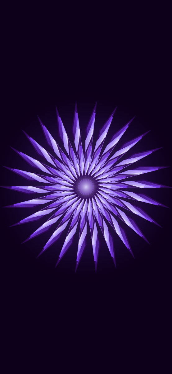 Mandala pattern wallpaper in electric violet tones - part of the iPhone Wallpaper - Dark, Minimal & Aesthetic Backgrounds collection, made with PattrnLab.