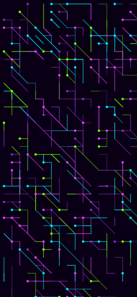 Circuits pattern wallpaper in cyber pulse tones - part of the iPhone Wallpaper - Dark, Minimal & Aesthetic Backgrounds collection, made with PattrnLab.