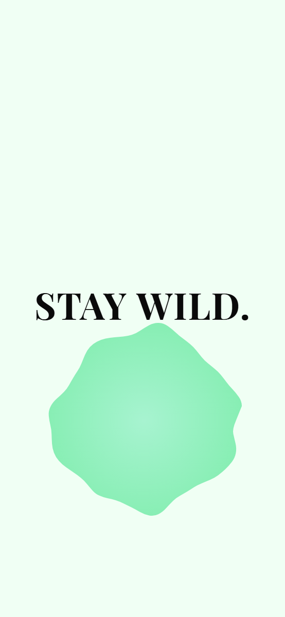Blob pattern wallpaper in mint breeze tones with text overlay - part of the iPhone Wallpaper - Dark, Minimal & Aesthetic Backgrounds collection, made with PattrnLab.