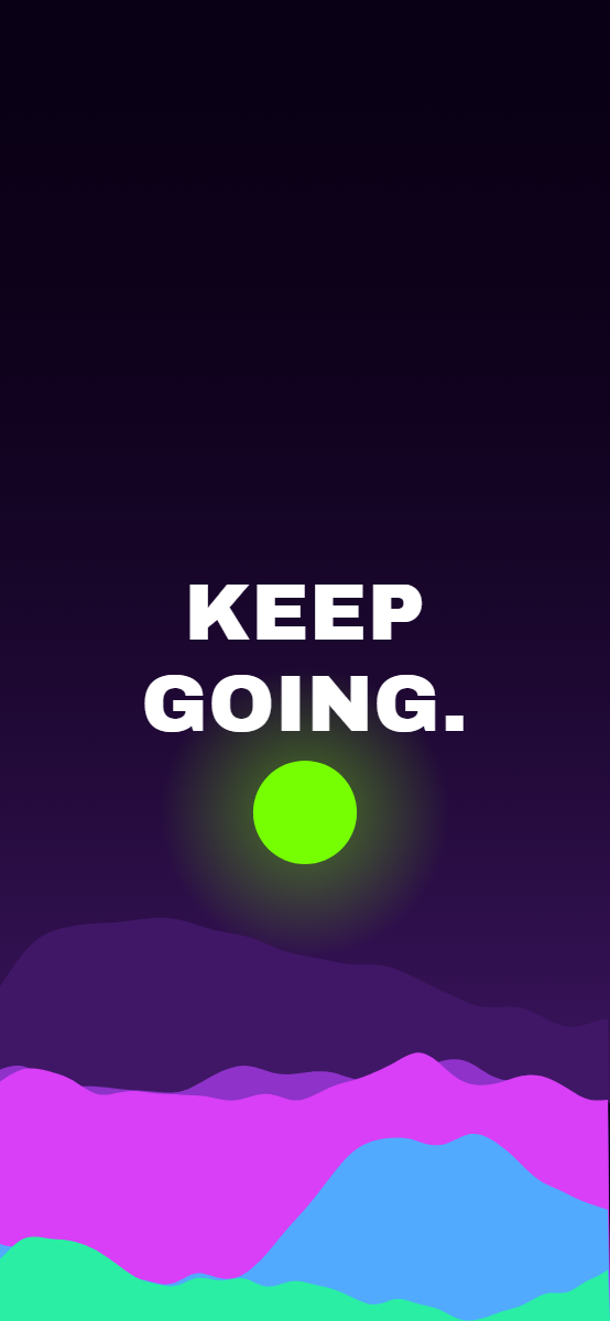 Moonrise pattern wallpaper in cyber pulse tones with text overlay - part of the iPhone Wallpaper - Dark, Minimal & Aesthetic Backgrounds collection, made with PattrnLab.