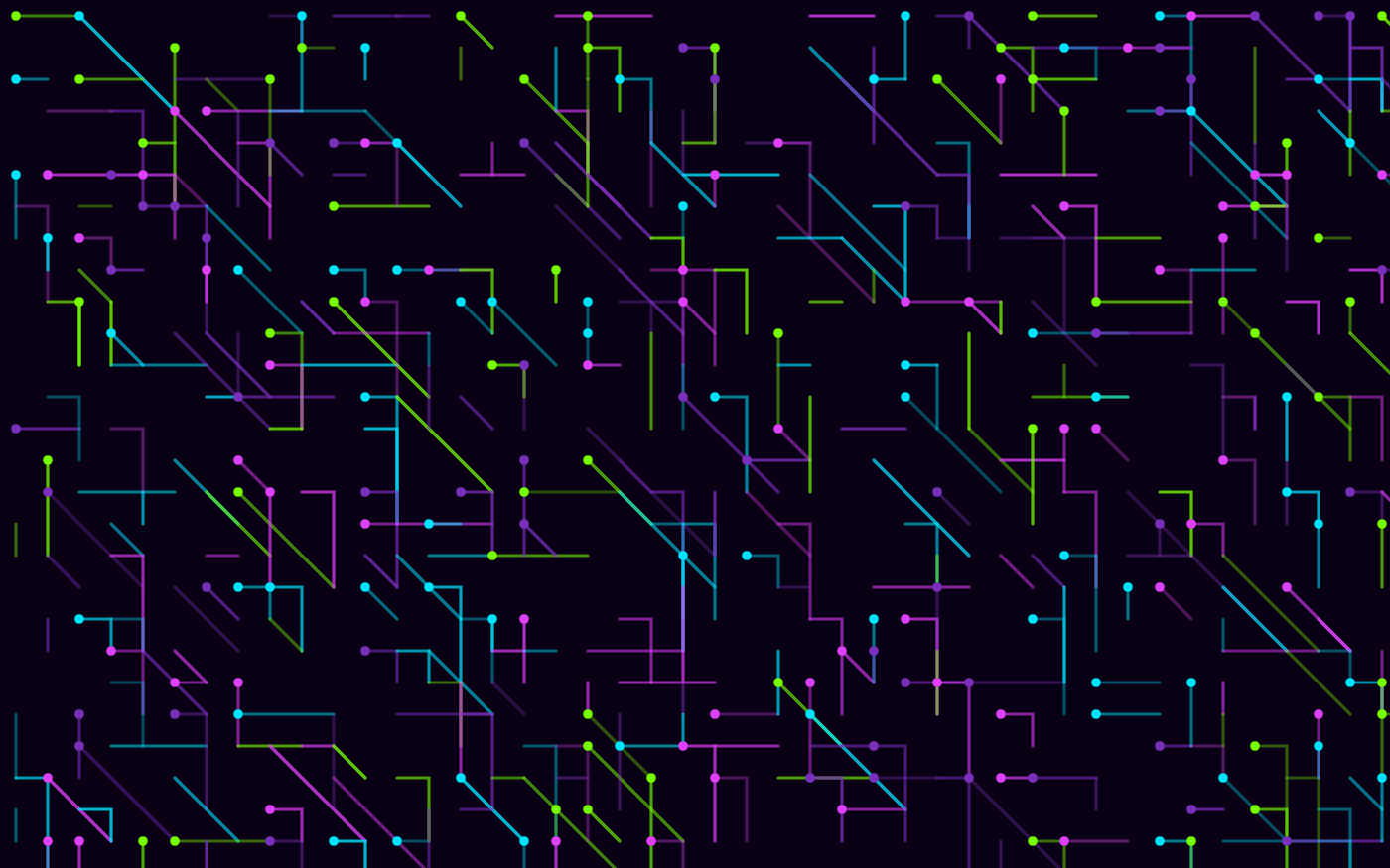 Circuits pattern wallpaper in cyber pulse tones - part of the MacBook Wallpaper - 4K & Aesthetic Backgrounds for Mac collection, made with PattrnLab.