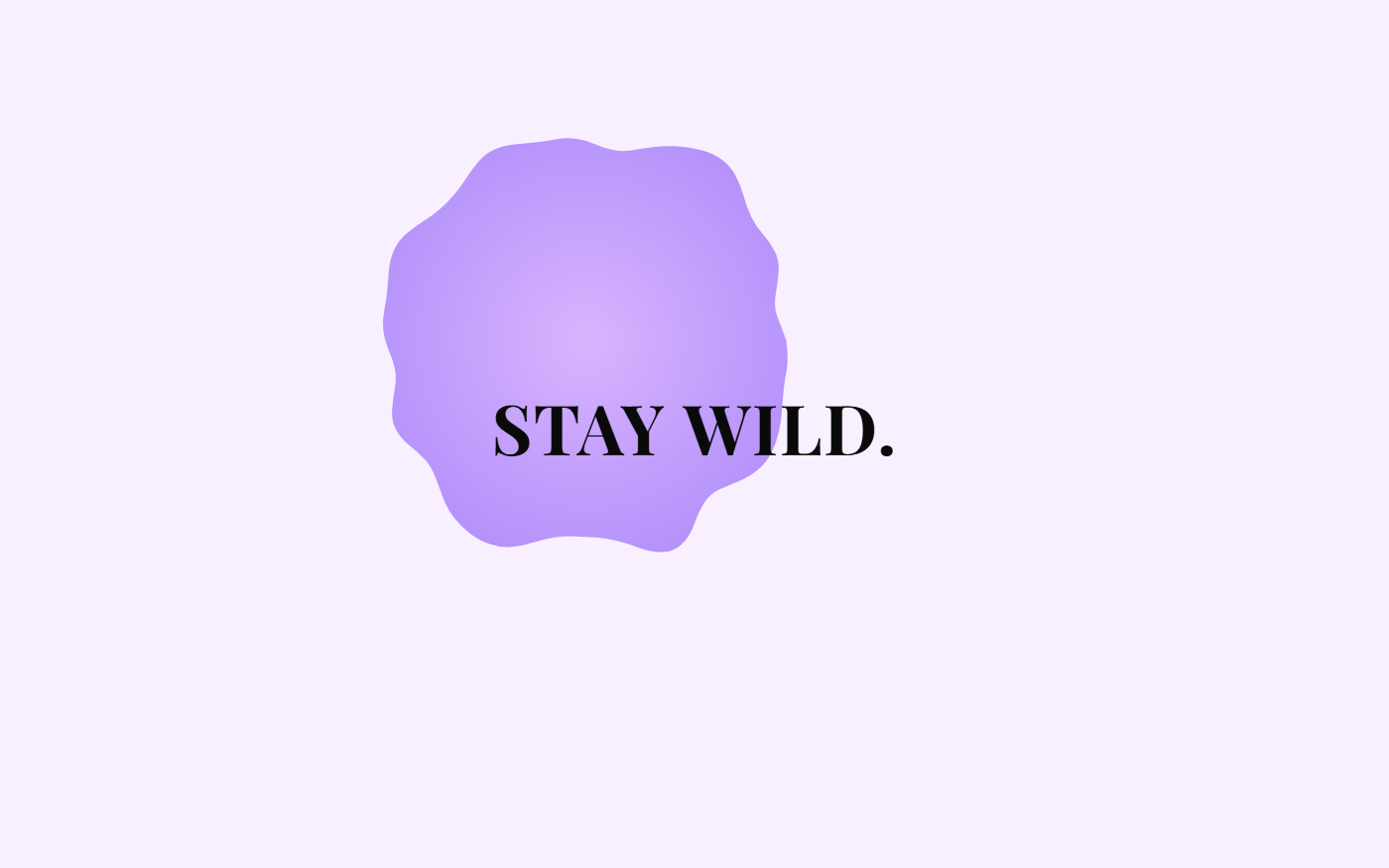 Blob pattern wallpaper in lavender dream tones with text overlay - part of the MacBook Wallpaper - 4K & Aesthetic Backgrounds for Mac collection, made with PattrnLab.