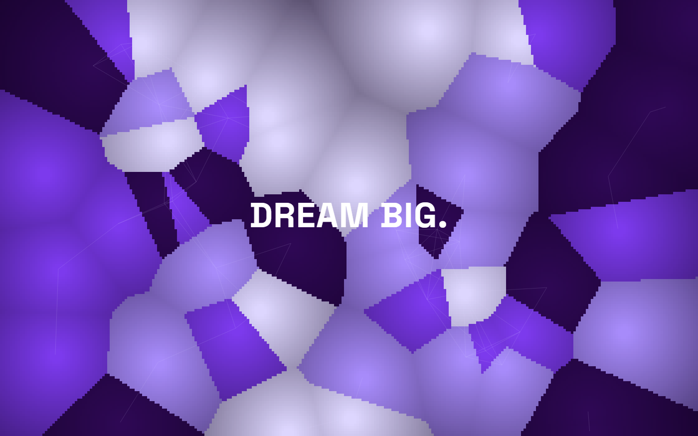 Crystals pattern wallpaper in electric violet tones with text overlay - part of the MacBook Wallpaper - 4K & Aesthetic Backgrounds for Mac collection, made with PattrnLab.