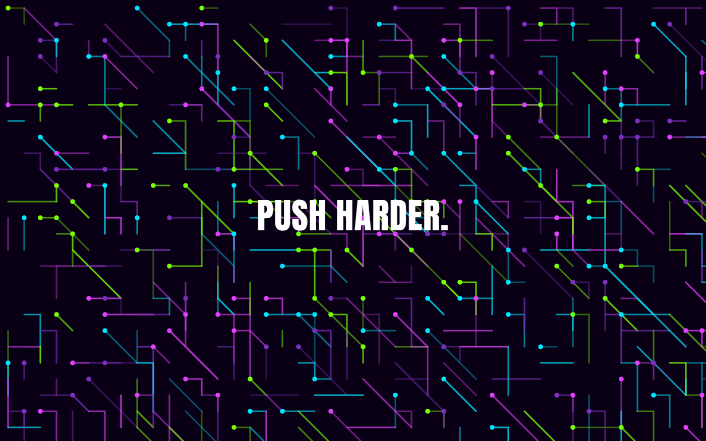 Circuits pattern wallpaper in cyber pulse tones with text overlay - part of the MacBook Wallpaper - 4K & Aesthetic Backgrounds for Mac collection, made with PattrnLab.