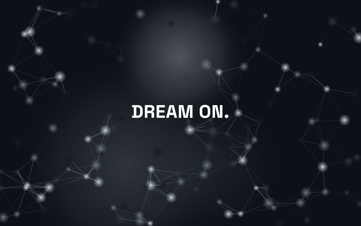 Constellation pattern wallpaper in midnight tones with text overlay - part of the MacBook Wallpaper - 4K & Aesthetic Backgrounds for Mac collection, made with PattrnLab.