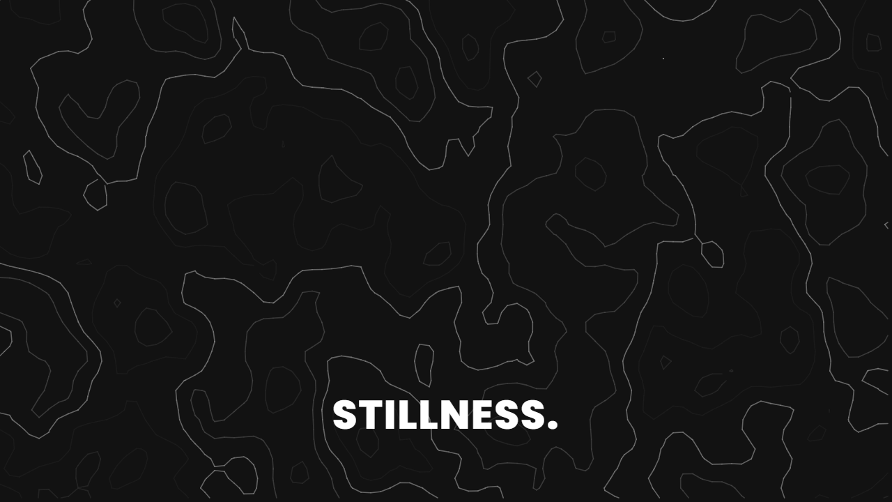 Topography pattern wallpaper in charcoal tones with text overlay - part of the OLED Wallpaper 4K - True Black Backgrounds collection, made with PattrnLab.