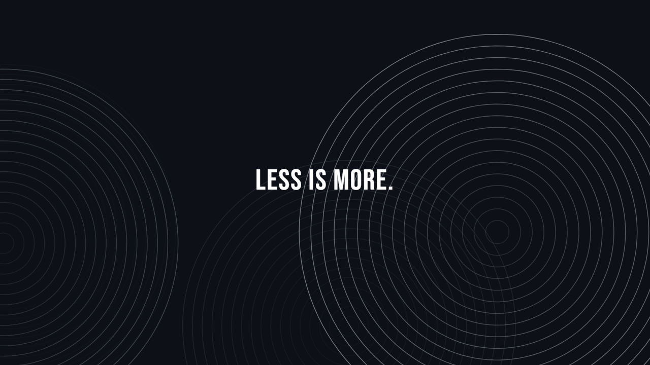 Ripples pattern wallpaper in midnight tones with text overlay - part of the OLED Wallpaper 4K - True Black Backgrounds collection, made with PattrnLab.