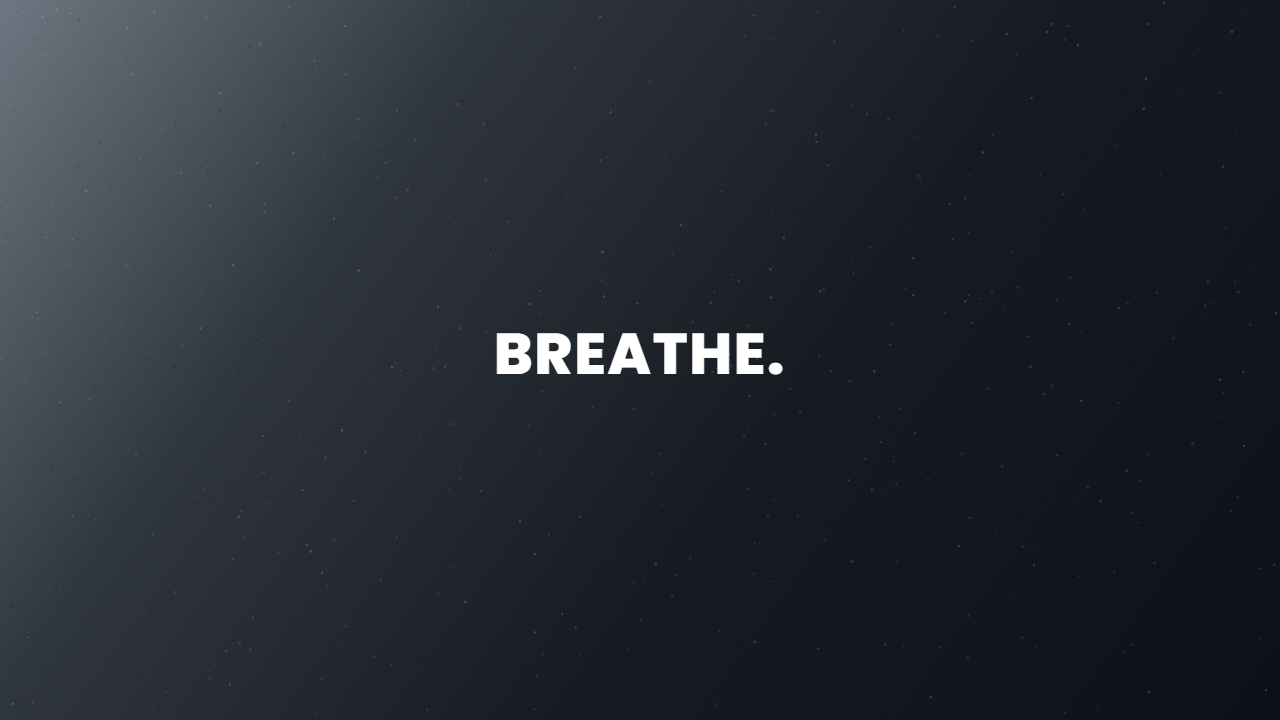 Grain Gradient pattern wallpaper in midnight tones with text overlay - part of the OLED Wallpaper 4K - True Black Backgrounds collection, made with PattrnLab.