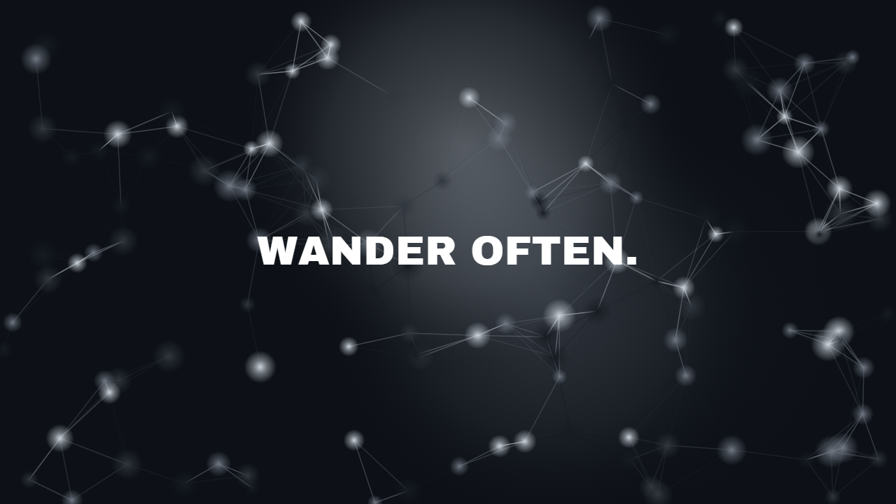 Constellation pattern wallpaper in midnight tones with text overlay - part of the OLED Wallpaper 4K - True Black Backgrounds collection, made with PattrnLab.