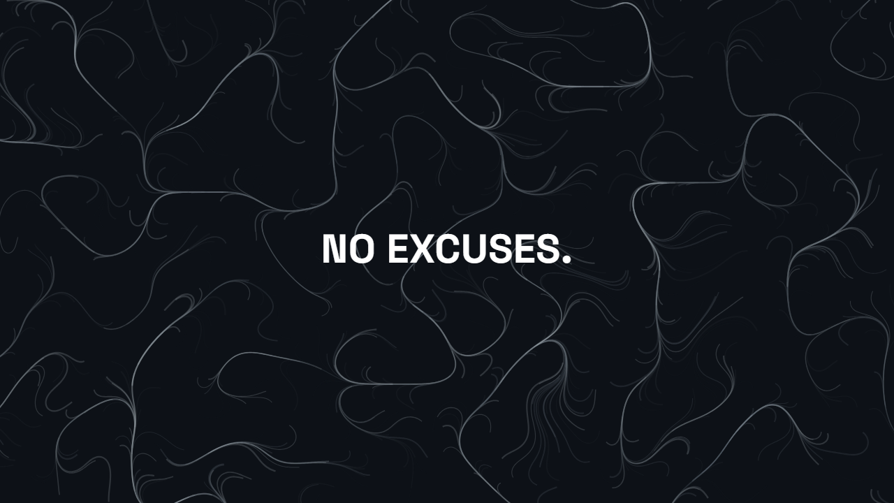 Flow Field pattern wallpaper in midnight tones with text overlay - part of the OLED Wallpaper 4K - True Black Backgrounds collection, made with PattrnLab.
