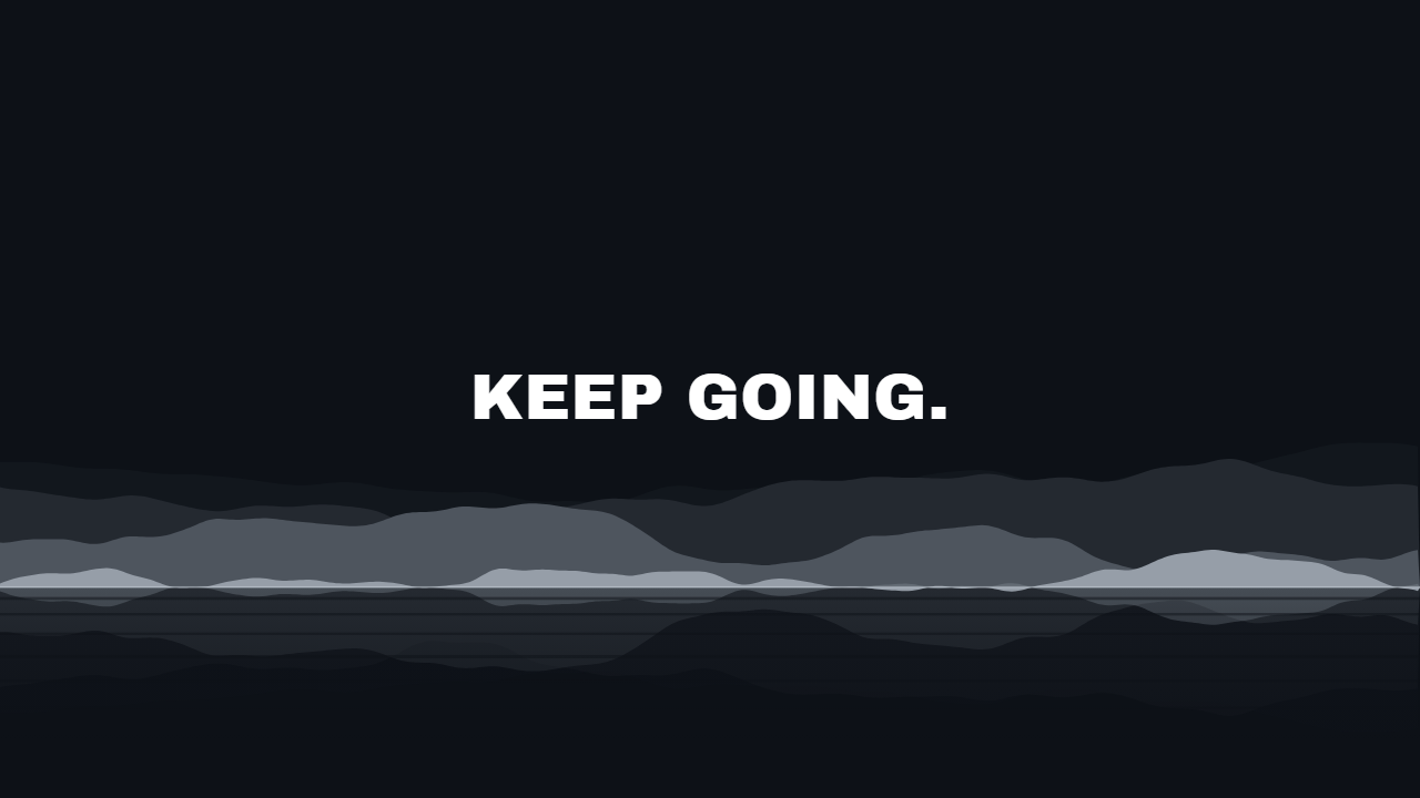 Reflection pattern wallpaper in midnight tones with text overlay - part of the OLED Wallpaper 4K - True Black Backgrounds collection, made with PattrnLab.