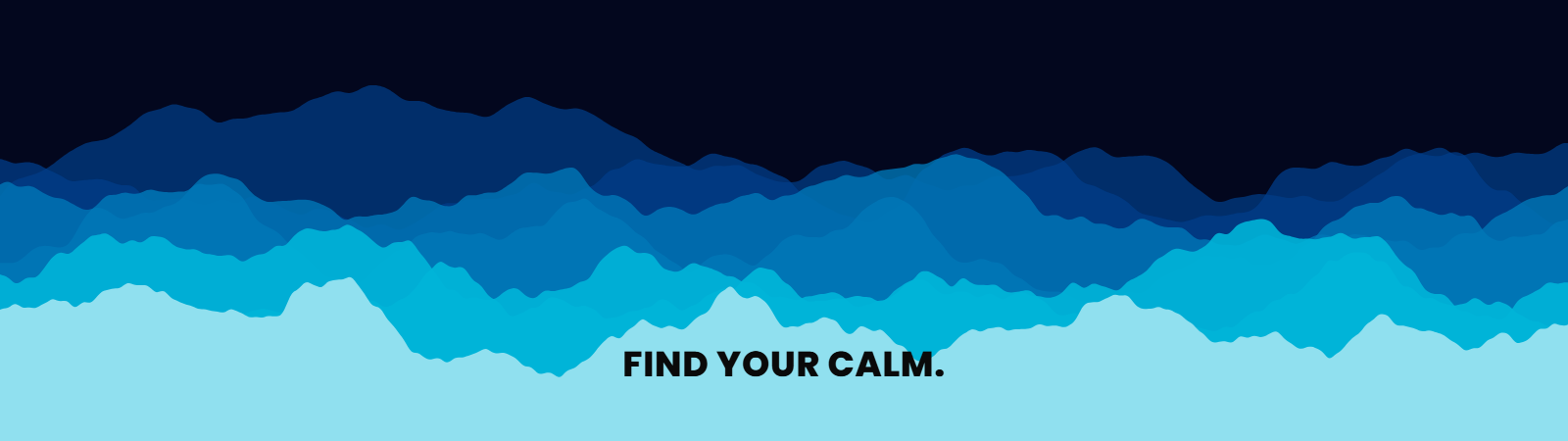 Terrain pattern wallpaper in ocean deep tones with text overlay - part of the 32:9 & Super Ultrawide Wallpapers collection, made with PattrnLab.