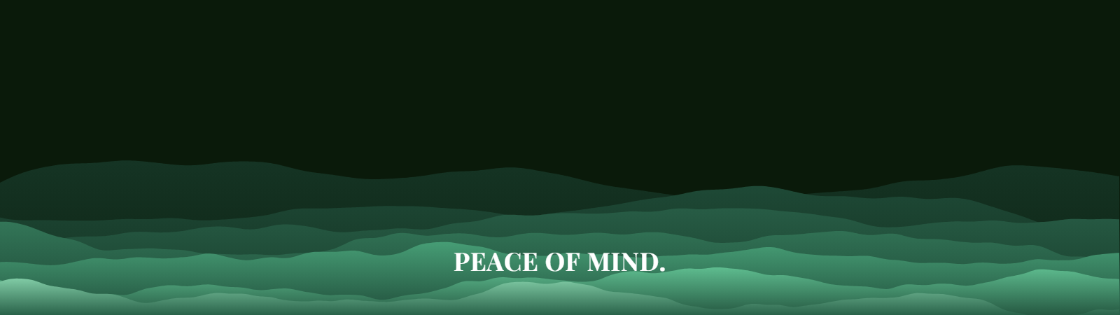Misty Ridges pattern wallpaper in forest canopy tones with text overlay - part of the 32:9 & Super Ultrawide Wallpapers collection, made with PattrnLab.