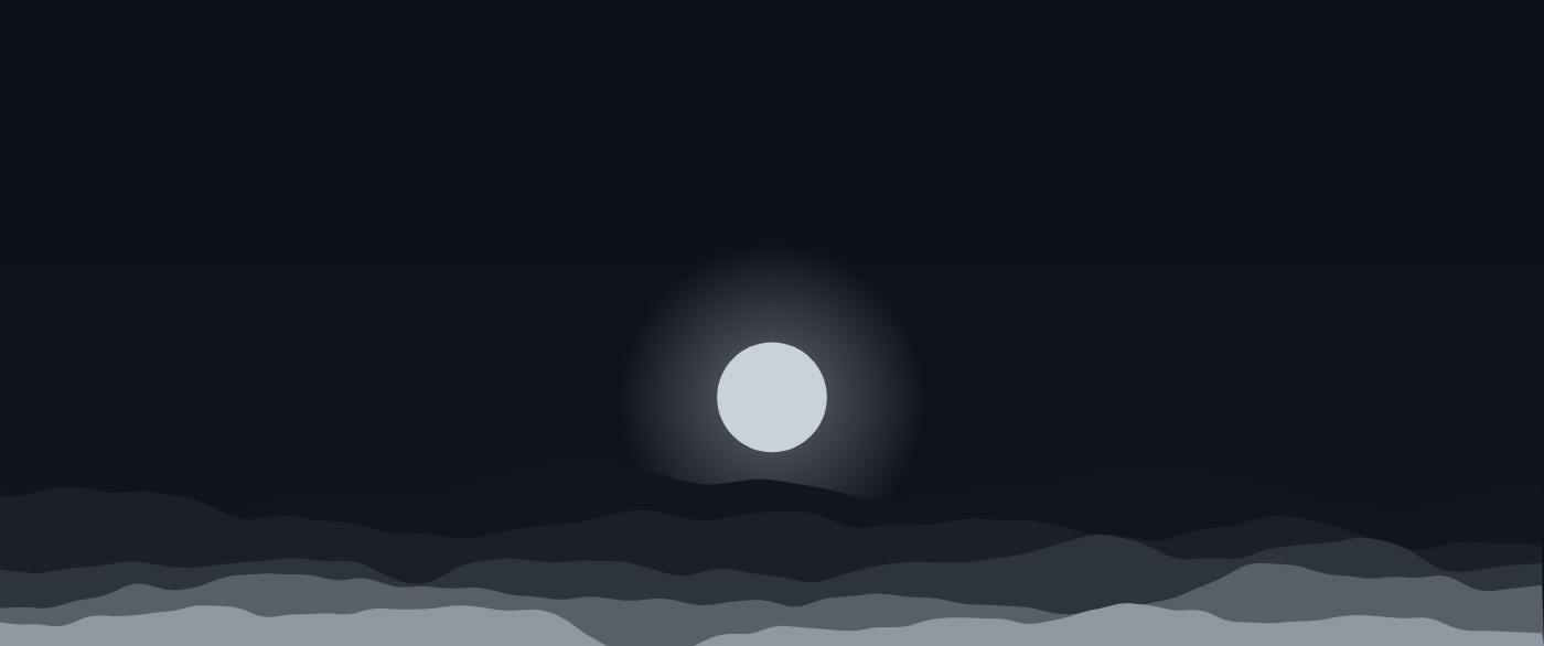 Moonrise pattern wallpaper in midnight tones - part of the Ultrawide Wallpaper (3440x1440, 21:9) collection, made with PattrnLab.