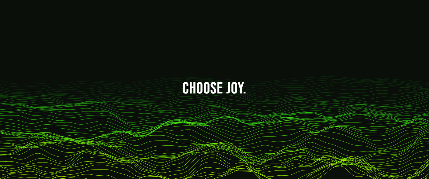 Flow Lines pattern wallpaper in toxic glow tones with text overlay - part of the Ultrawide Wallpaper (3440x1440, 21:9) collection, made with PattrnLab.