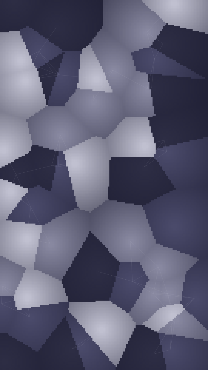 Crystals pattern wallpaper in silver mist tones - part of the Vertical Monitor Wallpaper (Portrait Orientation) collection, made with PattrnLab.