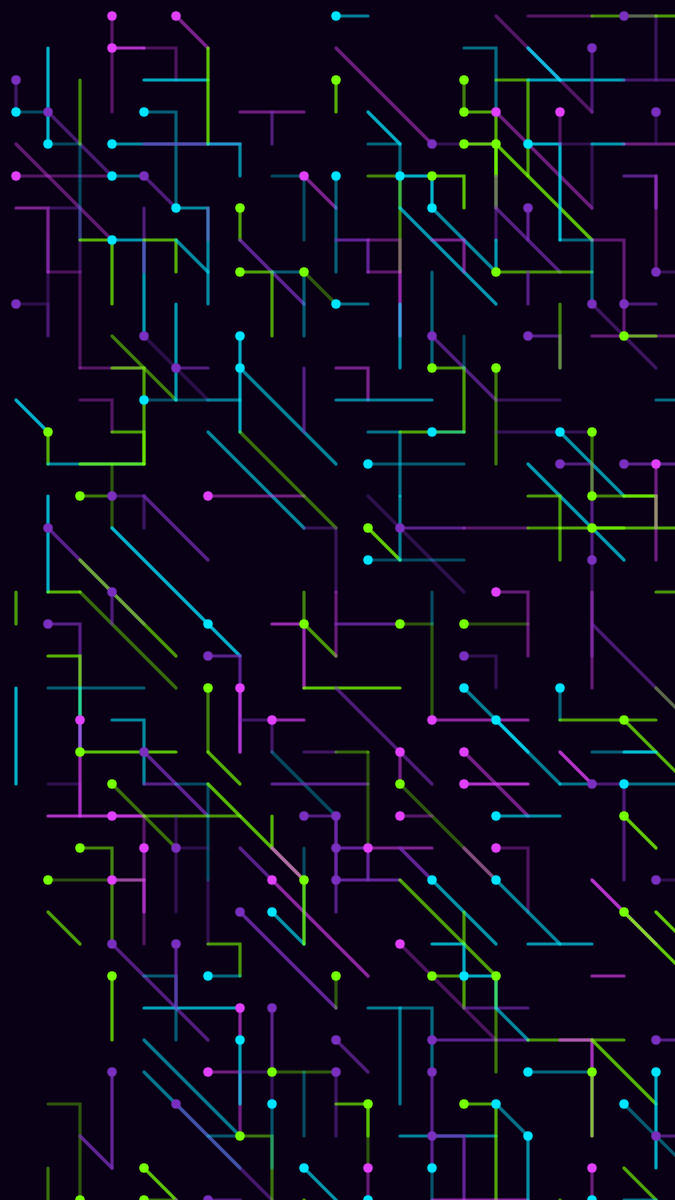 Circuits pattern wallpaper in cyber pulse tones - part of the Vertical Monitor Wallpaper (Portrait Orientation) collection, made with PattrnLab.