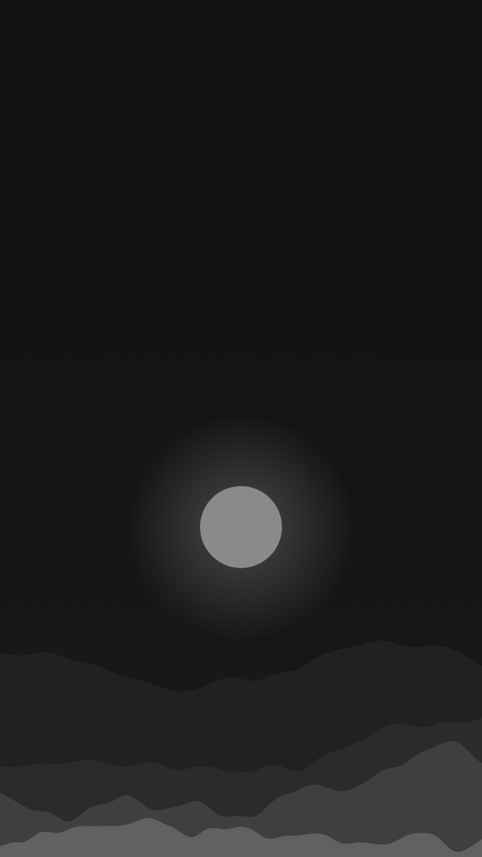 Moonrise pattern wallpaper in charcoal tones - part of the Vertical Monitor Wallpaper (Portrait Orientation) collection, made with PattrnLab.
