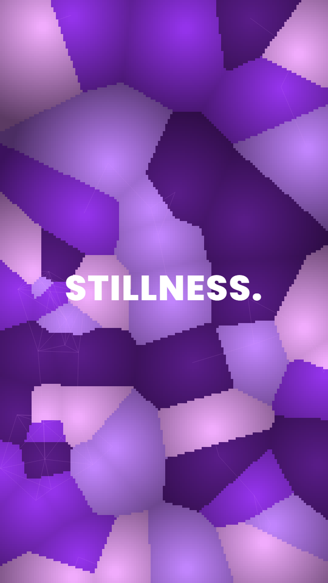 Crystals pattern wallpaper in cosmic nebula tones with text overlay - part of the Vertical Monitor Wallpaper (Portrait Orientation) collection, made with PattrnLab.