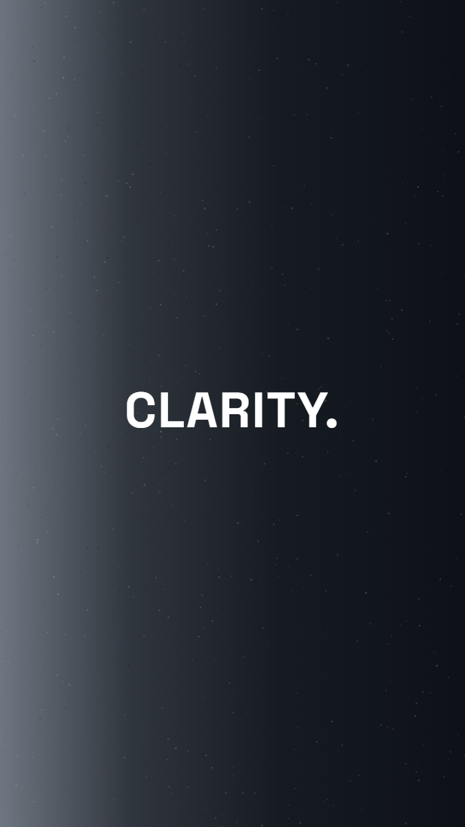 Grain Gradient pattern wallpaper in midnight tones with text overlay - part of the Vertical Monitor Wallpaper (Portrait Orientation) collection, made with PattrnLab.
