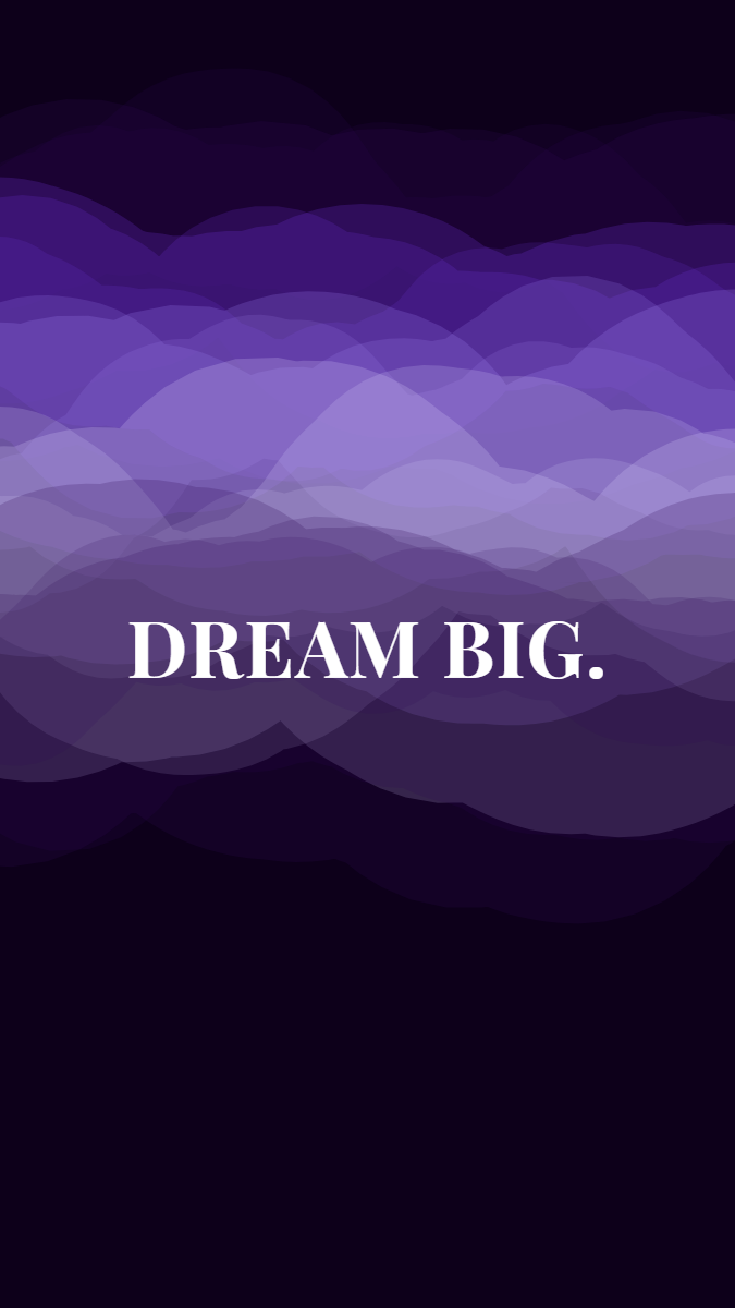 Aurora pattern wallpaper in electric violet tones with text overlay - part of the Vertical Monitor Wallpaper (Portrait Orientation) collection, made with PattrnLab.